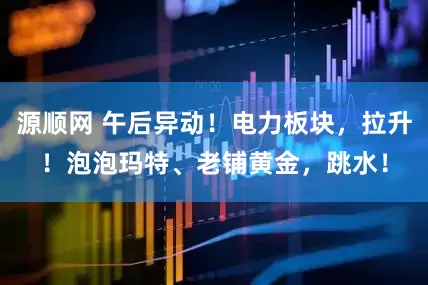 源顺网 午后异动！电力板块，拉升！泡泡玛特、老铺黄金，跳水！