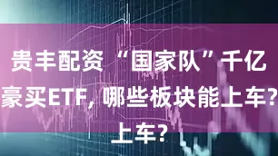 贵丰配资 “国家队”千亿豪买ETF, 哪些板块能上车?